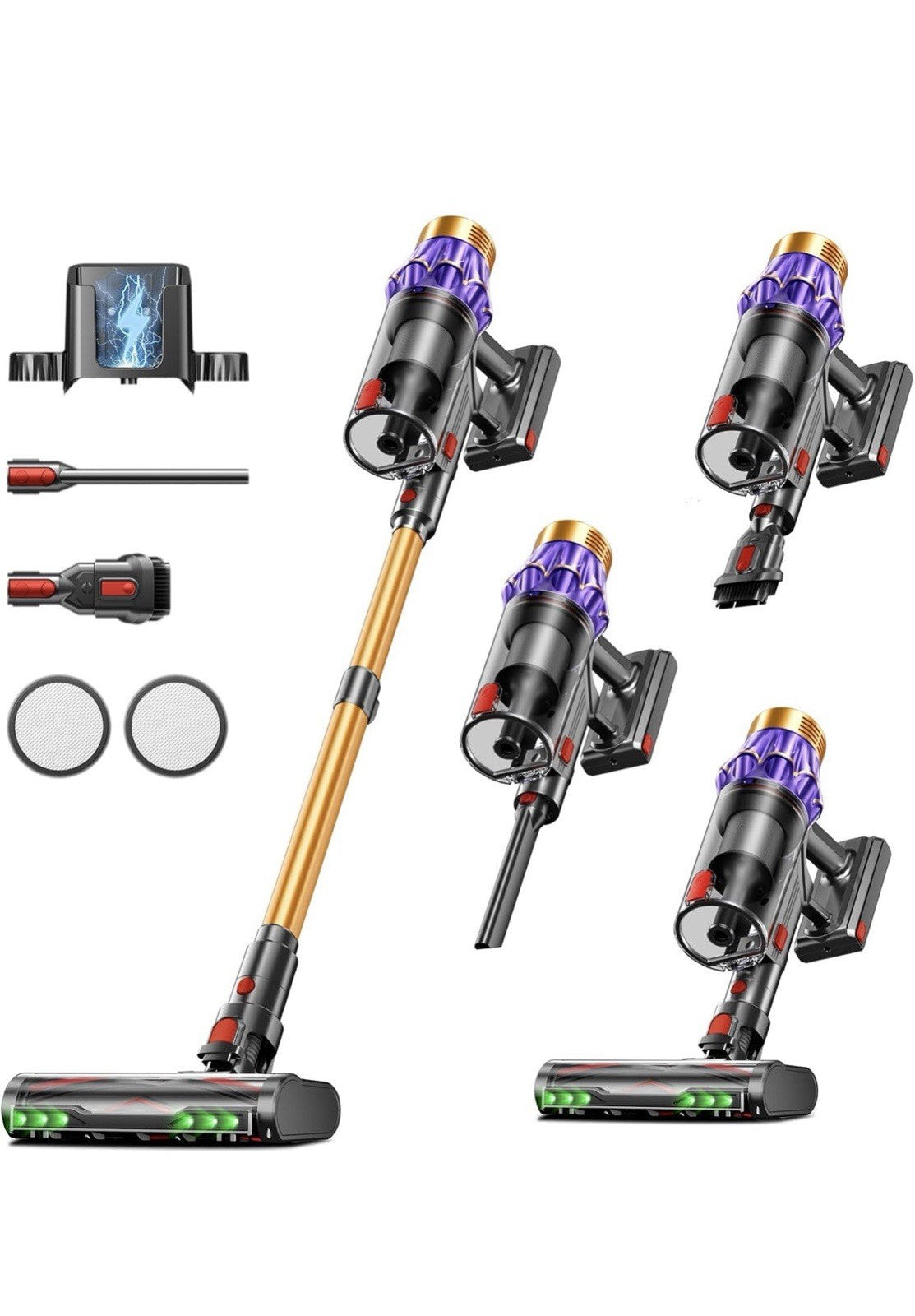 Cordless Vacuum Cleaner, 650W/60KPA/70 Mins Vacuum Cleaners for Home0
