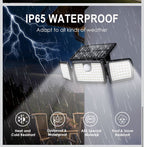 MIHANI Solar Flood Lights Outdoor, 2500LM Motion Sensor Security Lights with 2704