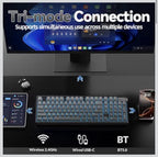 LEOBOG A98 Wireless Gaming Creamy Mechanical Keyboard with Number Pad Knob 96%1