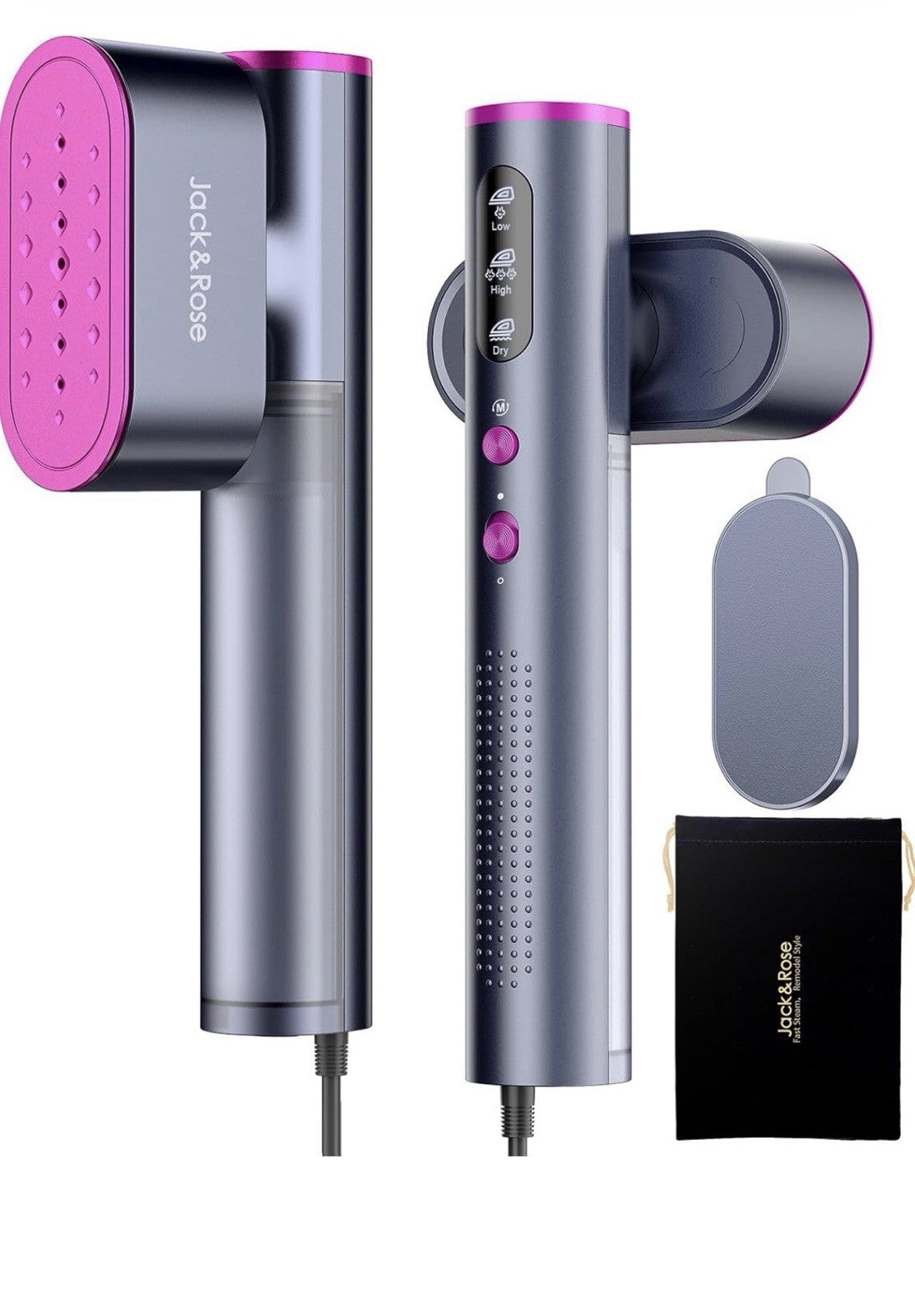 Jack & Rose Vaporizador de viaje para ropa, vaporizador portátil de 110 a 220 V,0