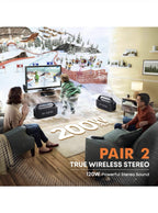 W-KING Bluetooth Speaker, 100W Peak Outdoor Portable Loud Speakers4