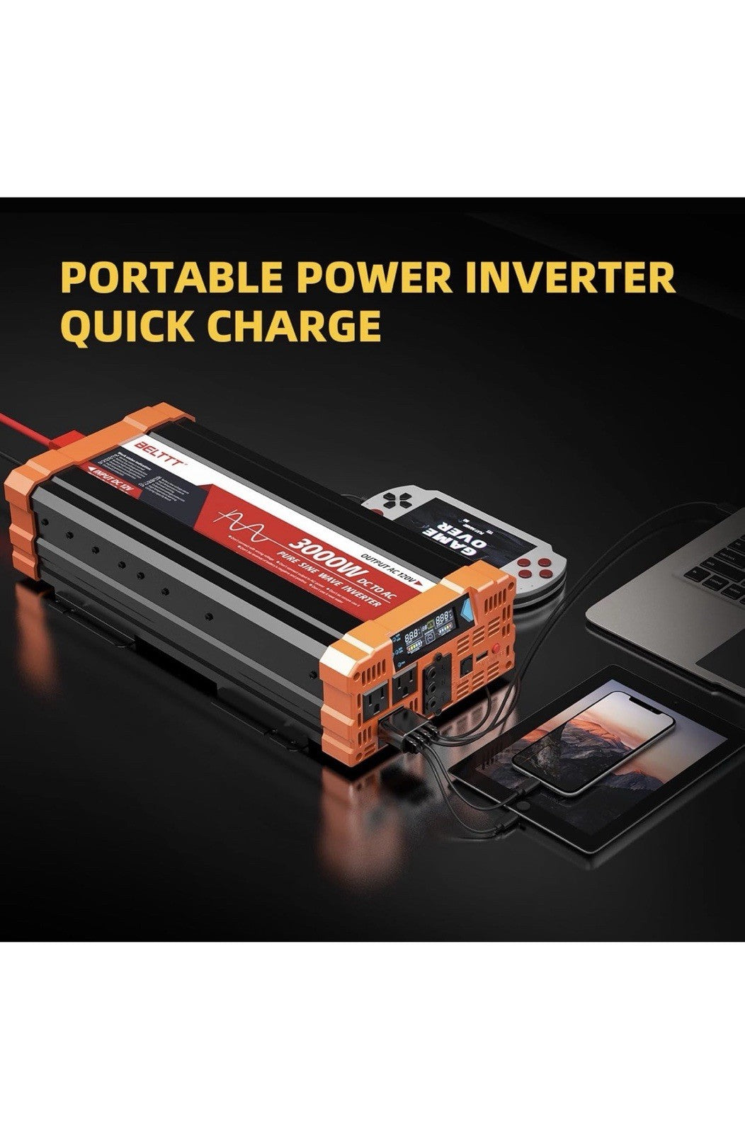 BELTTT 3000W Pure Sine Wave Inverter 12V DC to 120V AC for RV Truck *NEW*8
