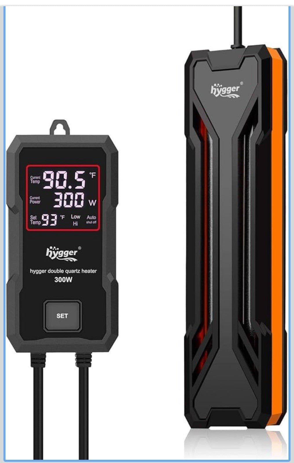 hygger Calentador de acuario de 300/w calentador sumergible para tanque de peces0