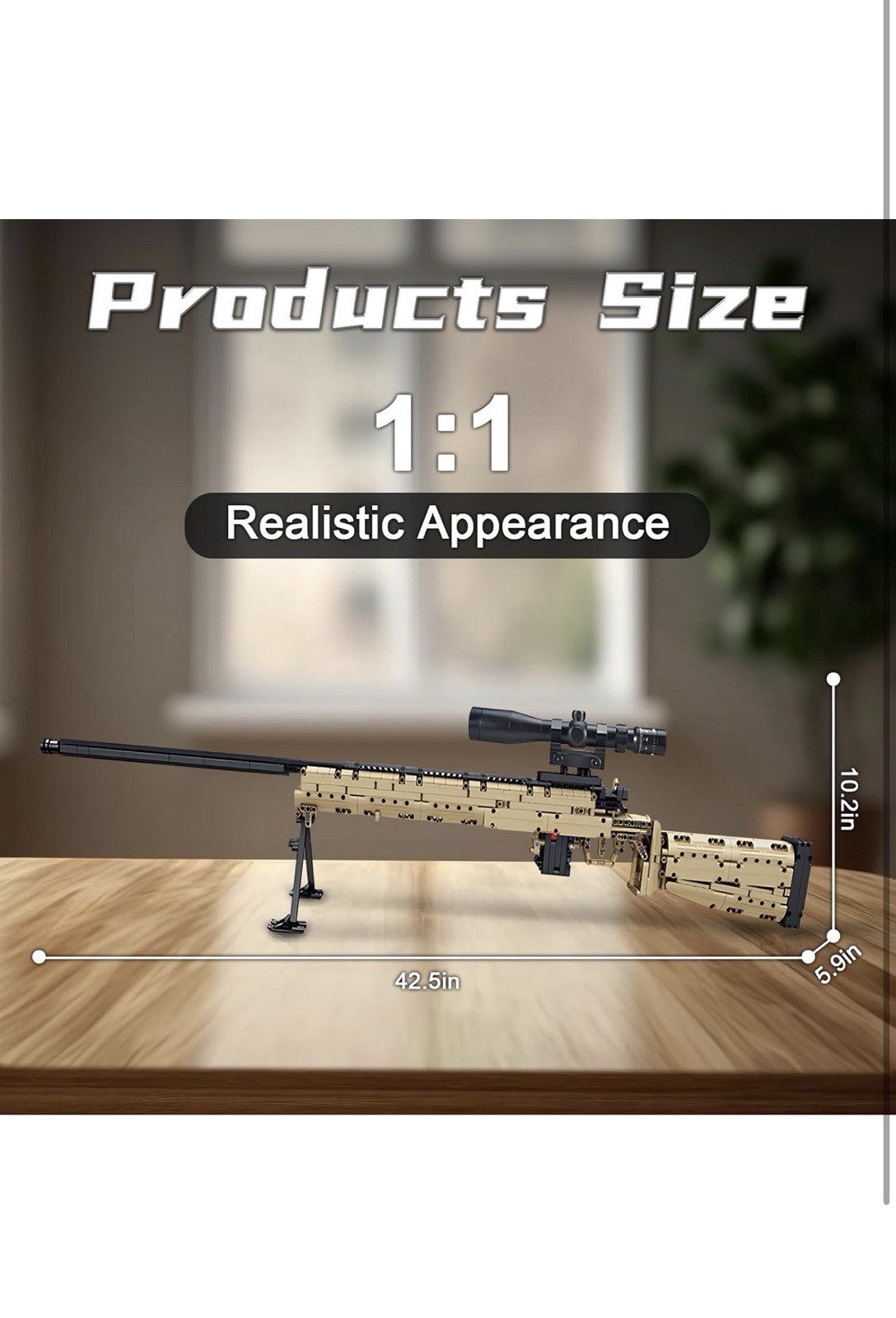 Shootable Sniper Playset, Building Bricks Toy, for Sniper Lover1