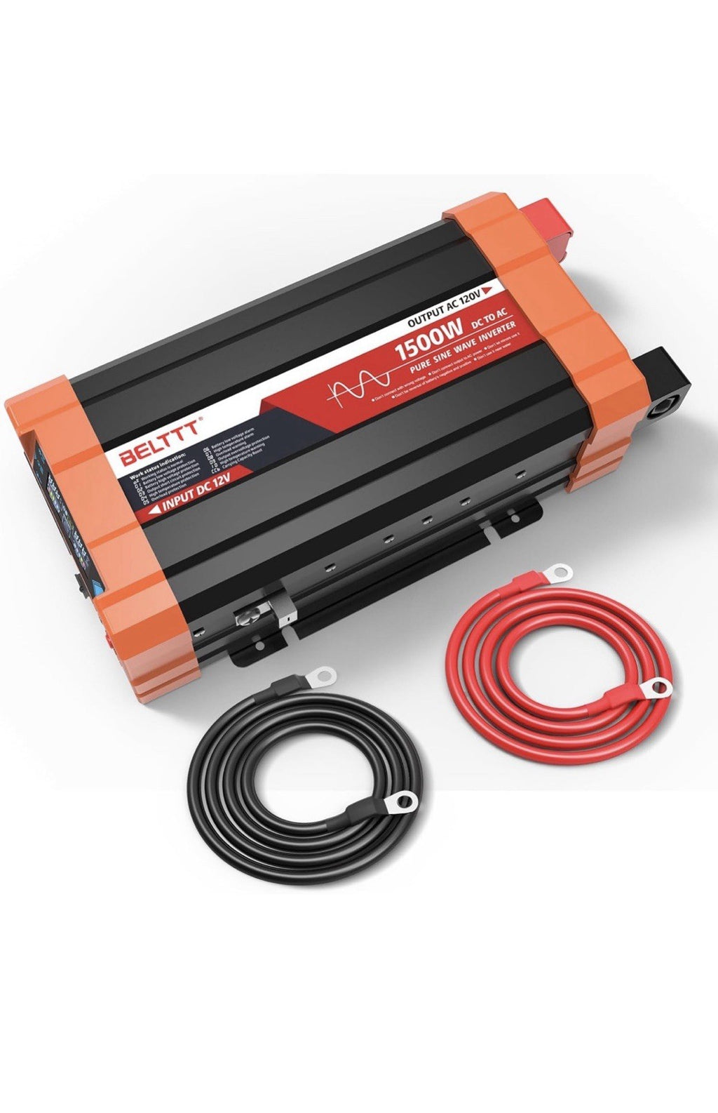 BELTTT Inversor de onda sinusoidal pura de 1500 W de 12 V a 120 V0