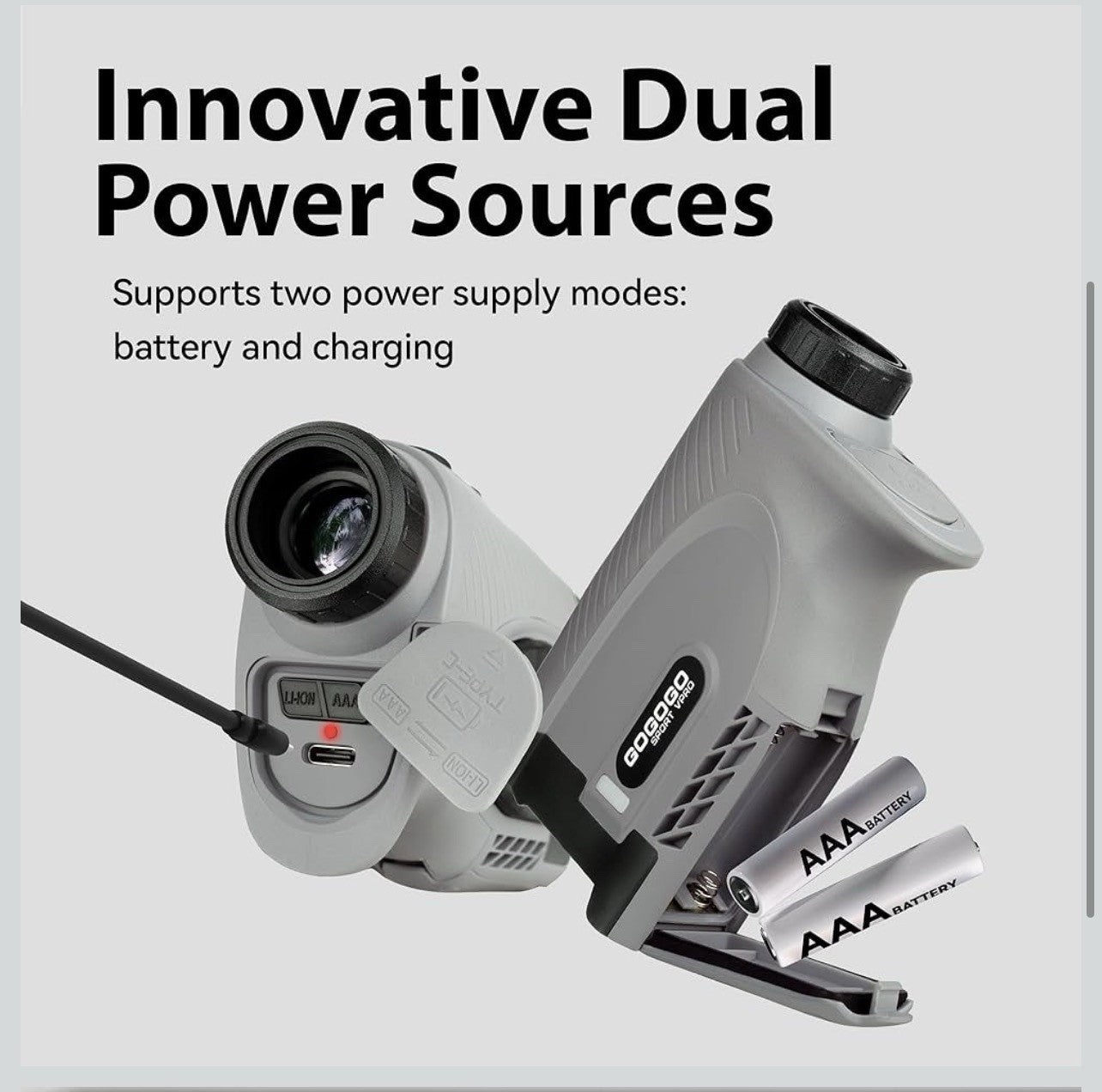 Gogogo Sport Vpro Gen 2 Golf Laser Rangefinder, 1200/2500Y Ranging, Ultra-Clea 1