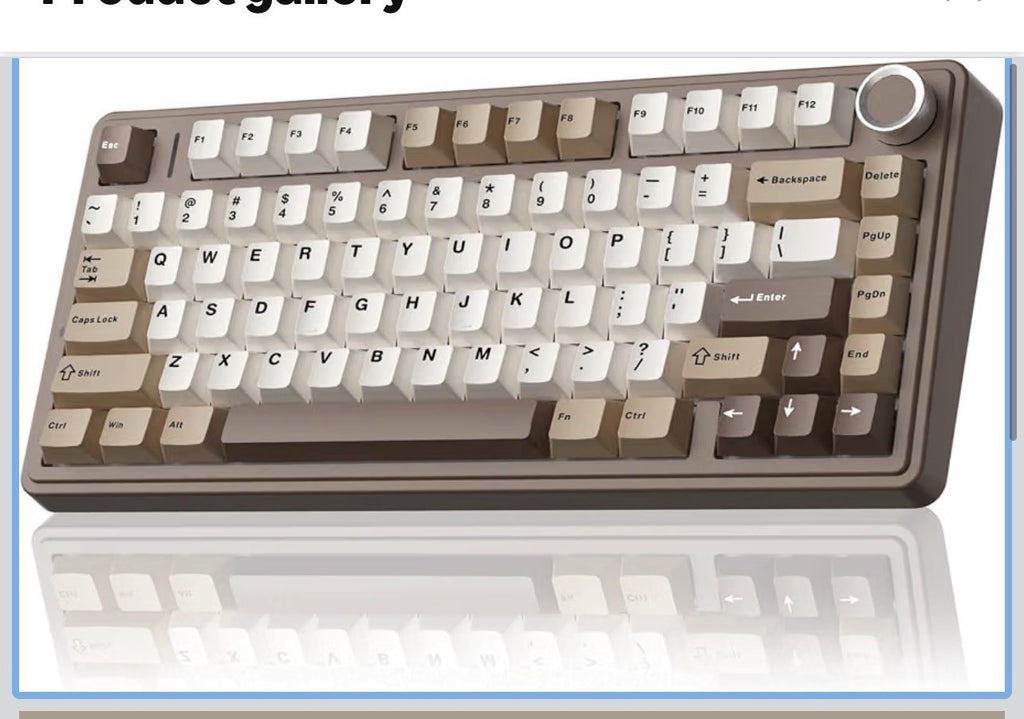AULA F75 75% Wireless Mechanical Keyboard, Hot Swappable Creamy Keyboard, Pre-0