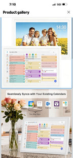 Digital Calendar 10.1 Inch Wall Plan Touch Screen WiFi picture esay to use0