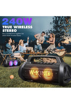 W-King Portable Bluetooth Speaker, 120W Peak Loud Bass Boombox3