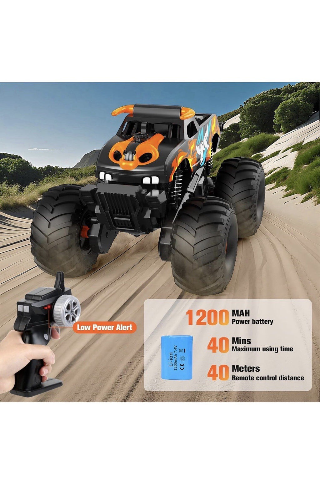 Remote Control Car Monster Truck Toys,4WD Waterproof Off-Road RC Cars for All...4