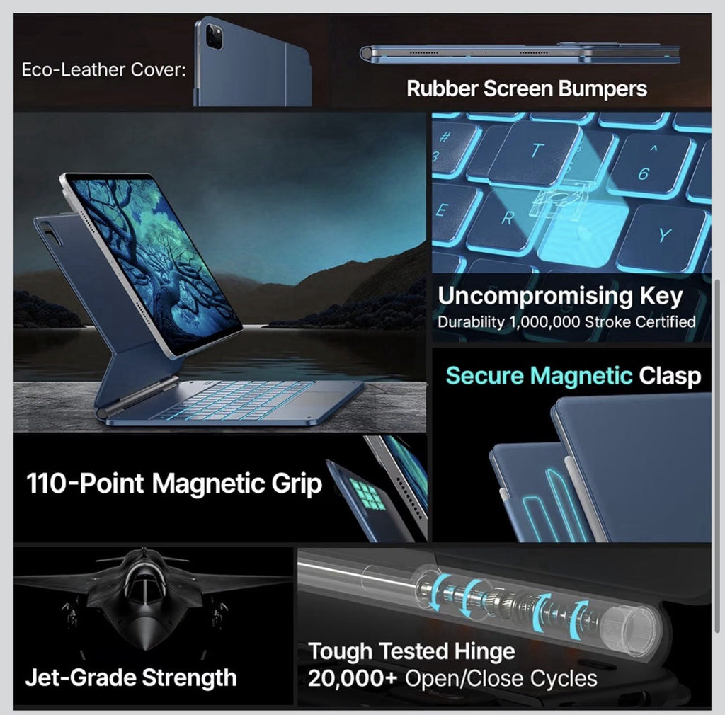 typecase Edge Magic-Style Magnetic Keyboard Case for iPad Air 13/3