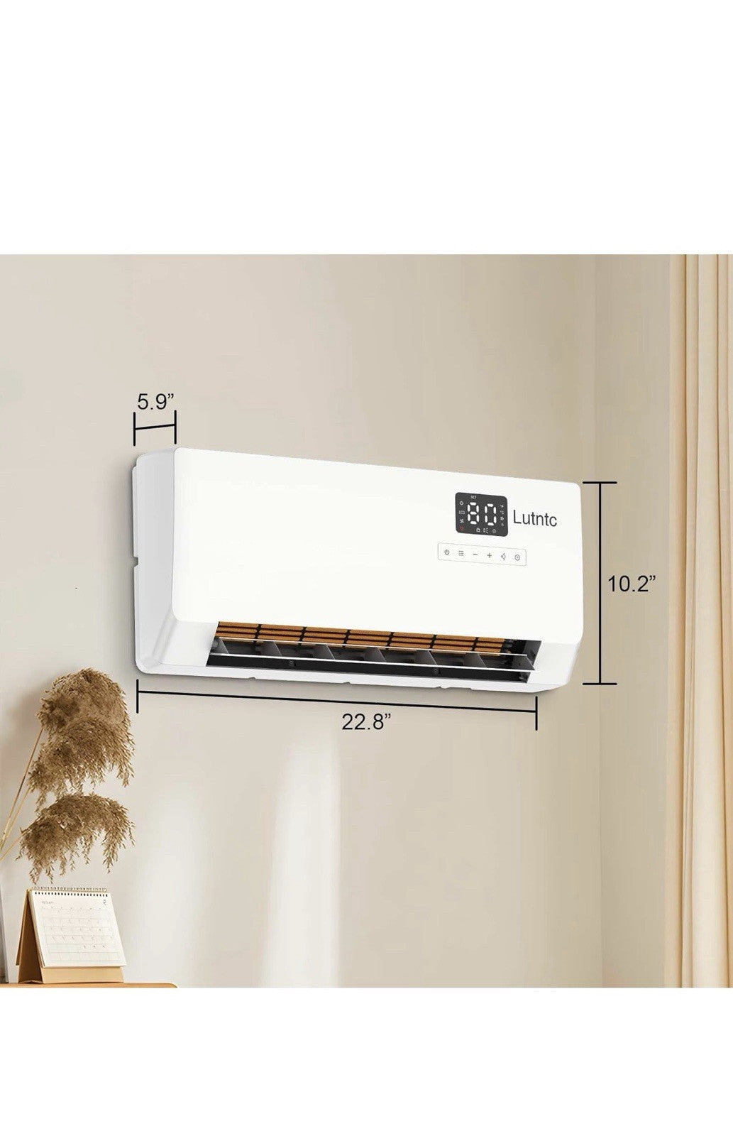 Dreo Smart Wall Heater, Electric Space Heater for Bedroom 1500W, 120° Vertical O1
