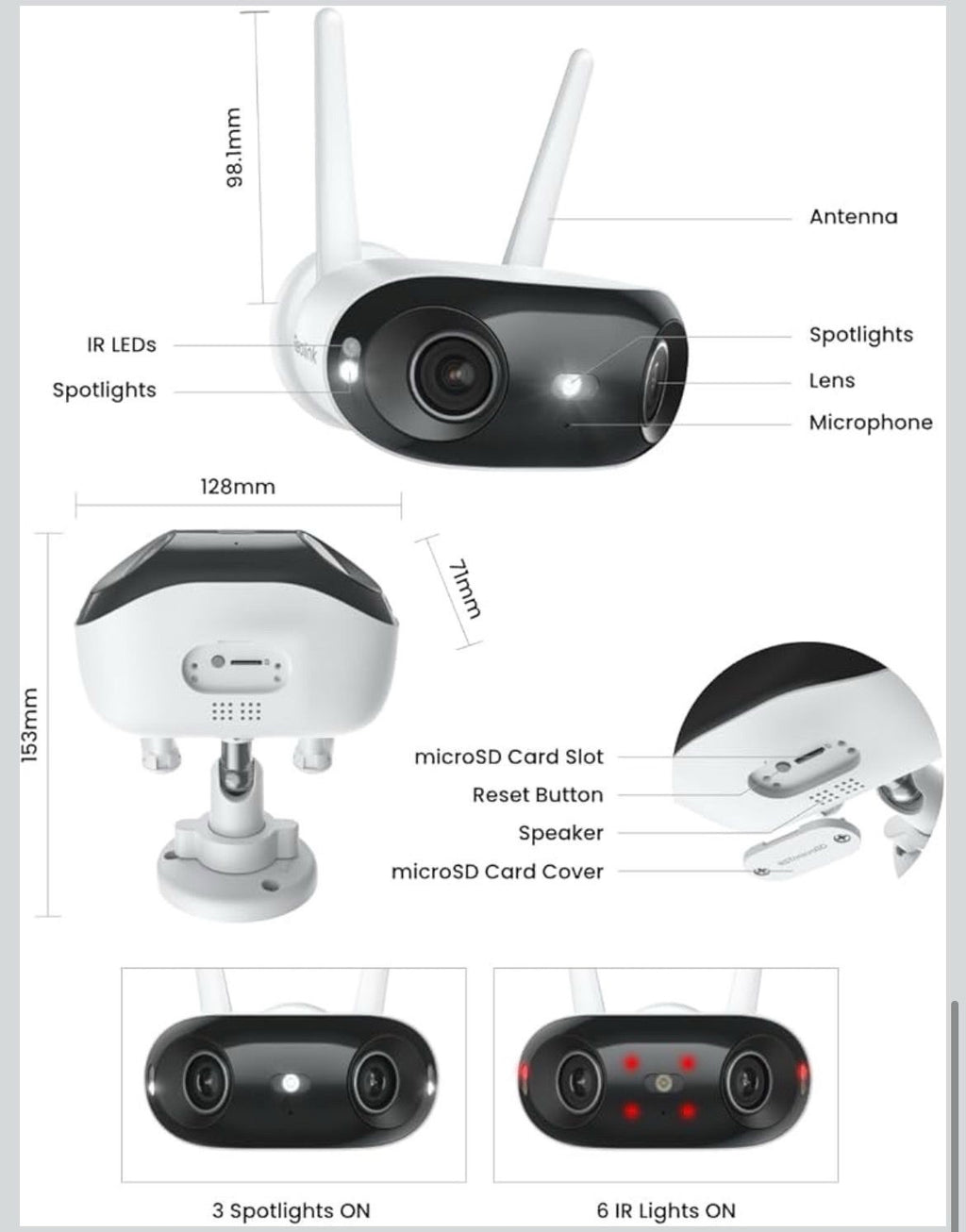Reolink Elite WiFi 8MP 4K Dual-Lens Plug-in Security Camera Color Night Vision8
