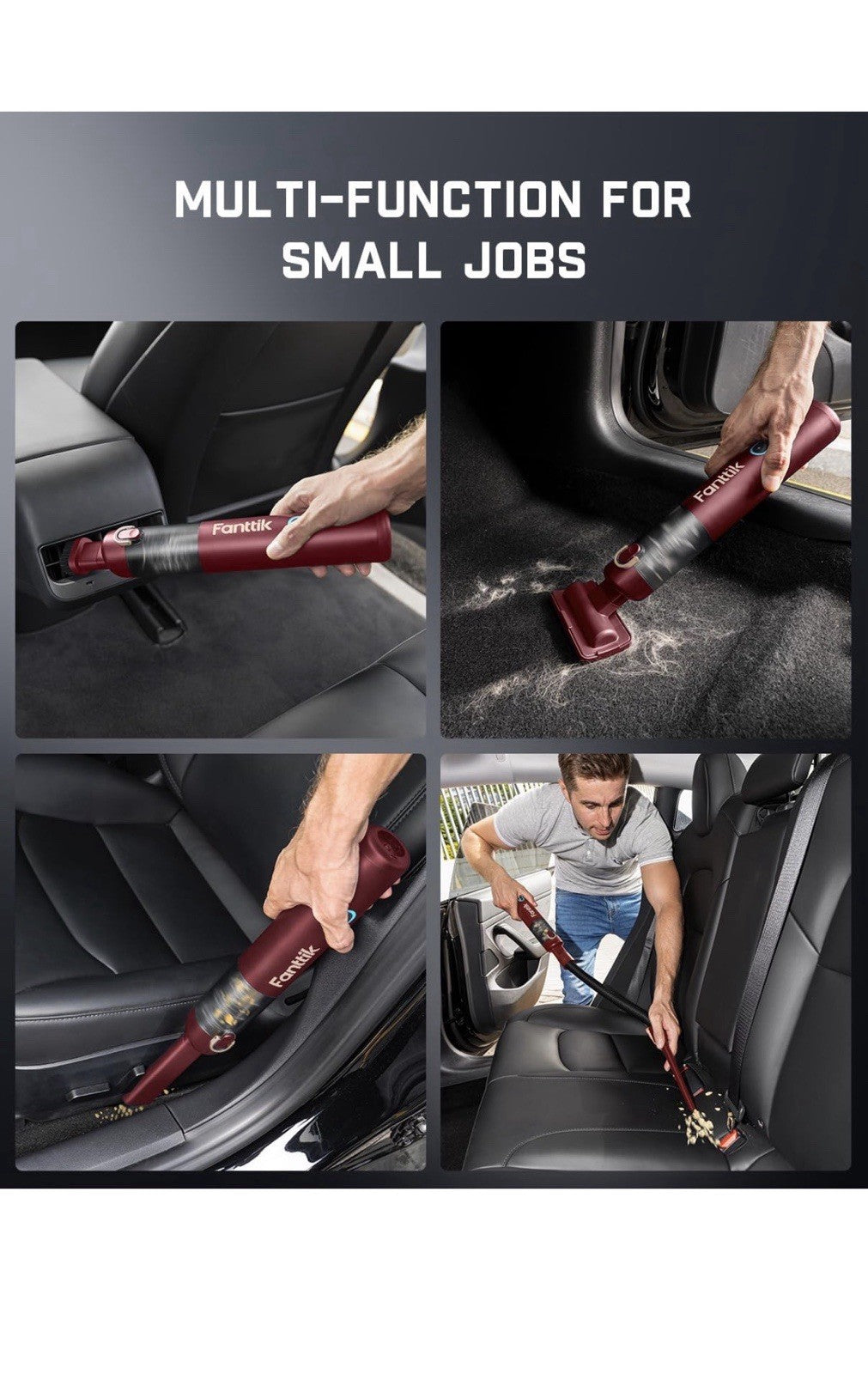 Fanttik Slim V8 APEX - Aspiradora portátil 4 en 1 con potencia de succión d4