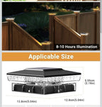 btfarm Luces solares para postes de 4 x 4 para exteriores, paquete de 16 luces2