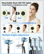 Vlogging Kit for iPhone/Android, 63”Auto Face Tracking Tripod for iPhone with...4