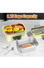 Electric Lunch Box, 6.75 Cup Automatic Food Warmer (212°F), Rechargeabl1