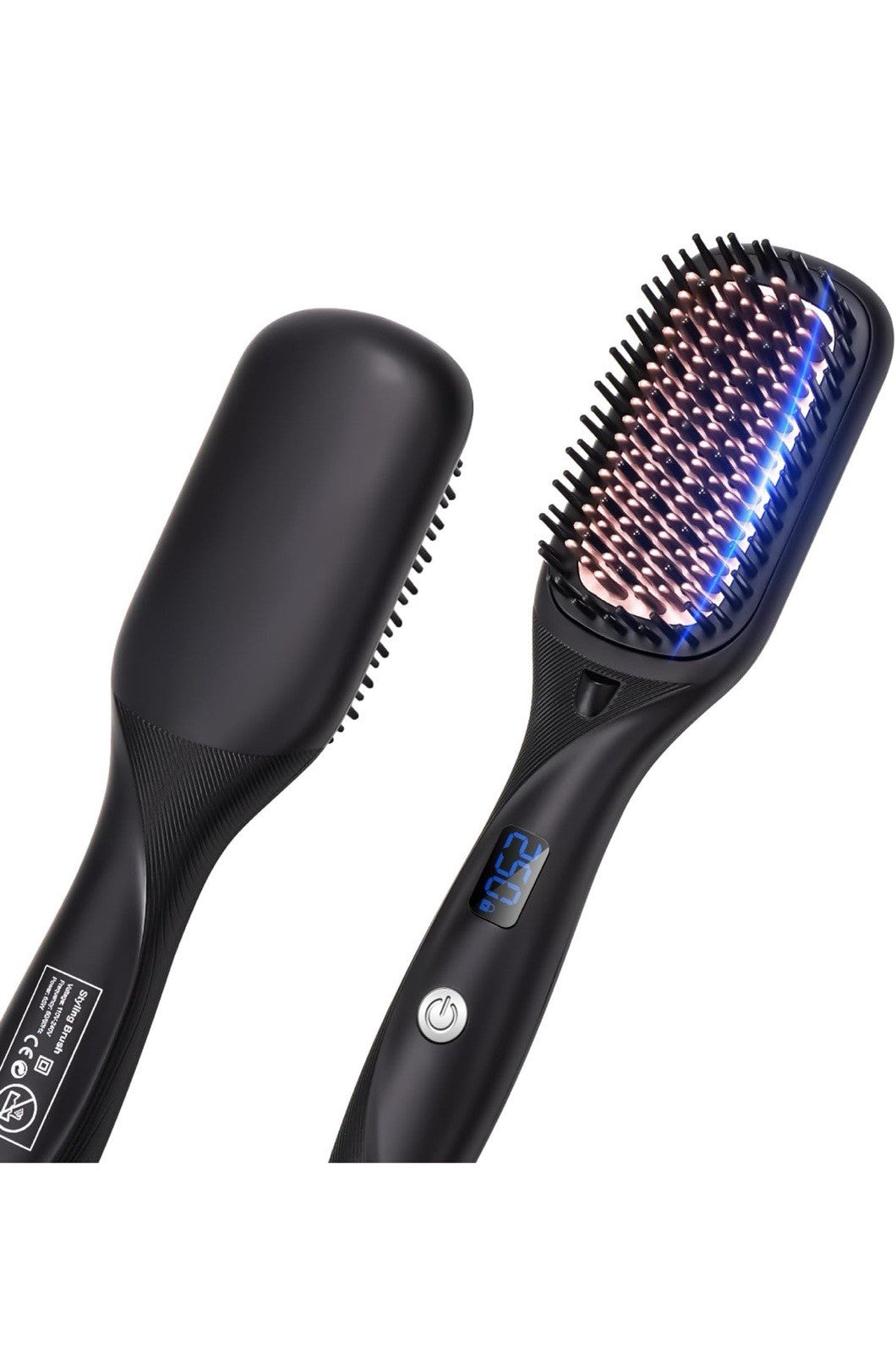 Cepillo alisador de pelo, alisador de pelo para mujer, peine de cerámica iónico0