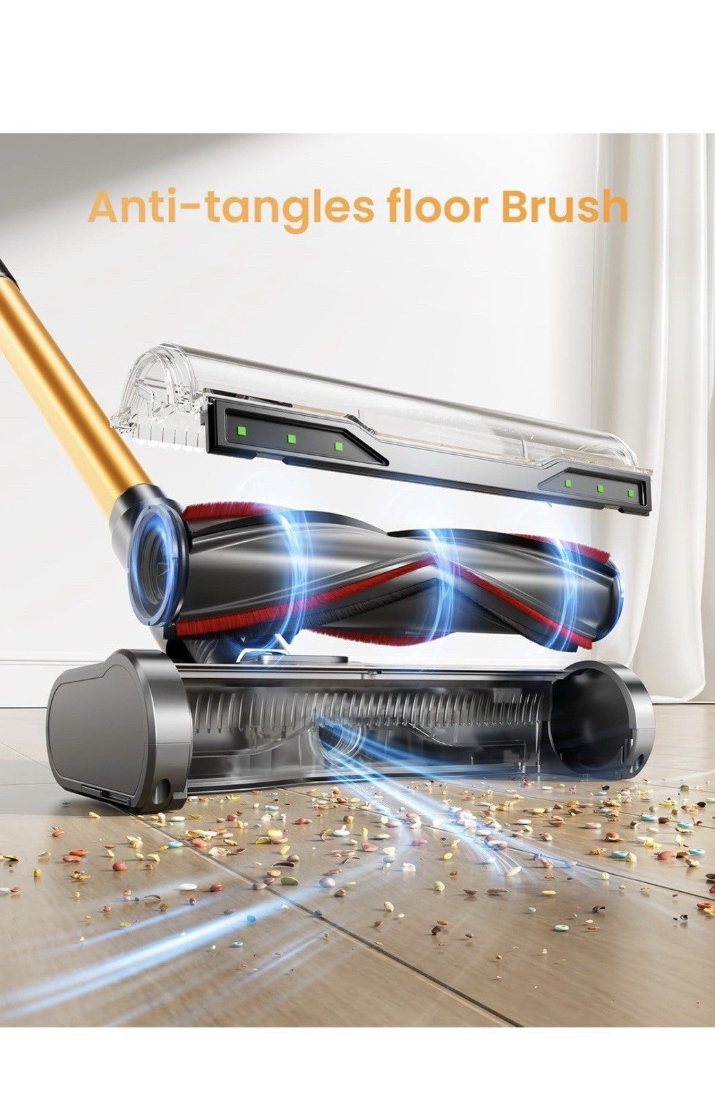 Cordless Vacuum Cleaner, 650W/60KPA/70 Mins Vacuum Cleaners for Home6