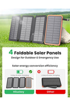 Cargador solar de 25000 mAh, banco de energía portátil para exteriores Hiluckey1