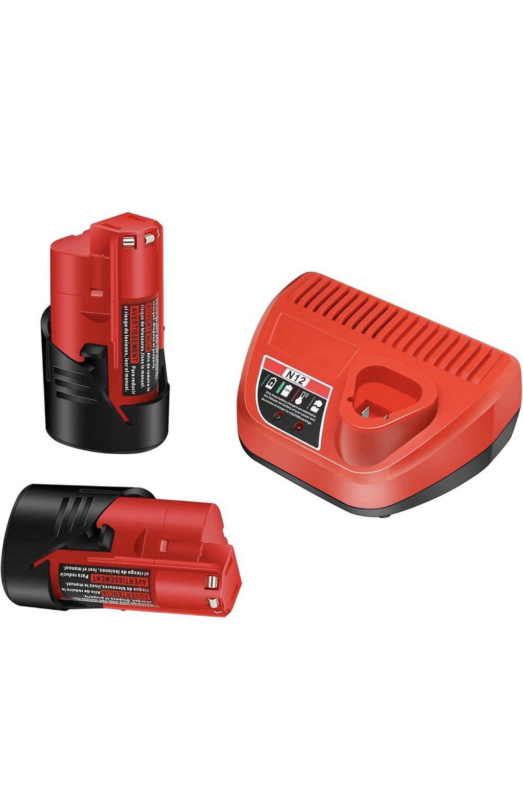 Paquete de 2 baterías de 3.0Ah 12V 48-11-2420 y cargador rápido para herramienta1