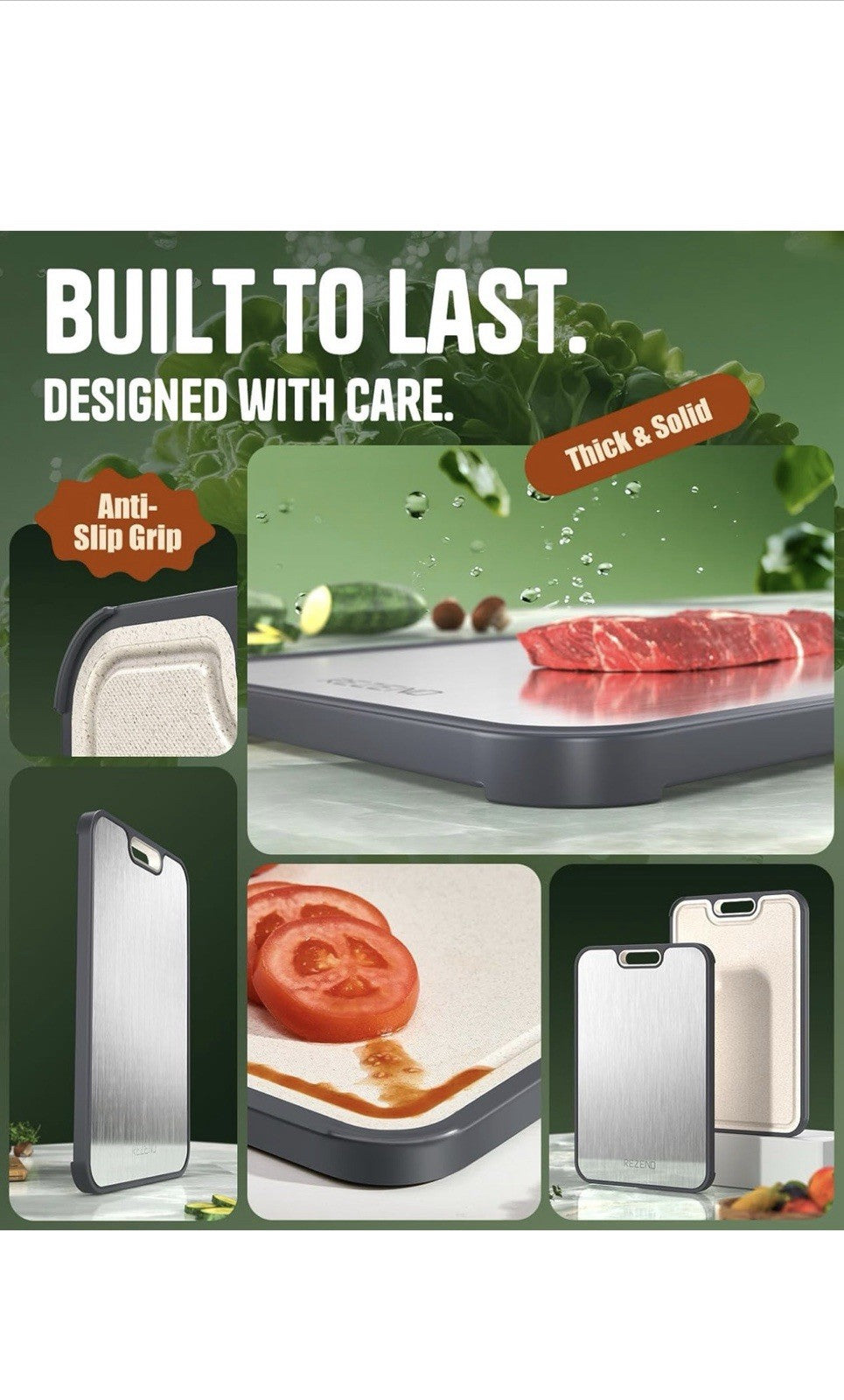 Titanium Cutting Board Set of 3, Dual Sided Design Non Toxic Cutting5