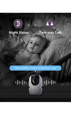 7" Split-Screen Baby Monitor with 2 1080P Cameras, 720P HD No Wifi Monitor with5