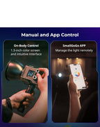 SmallRig RC 60C RGB Bi-Color LED Video Light Built-in Battery 2500K-10000K 48106