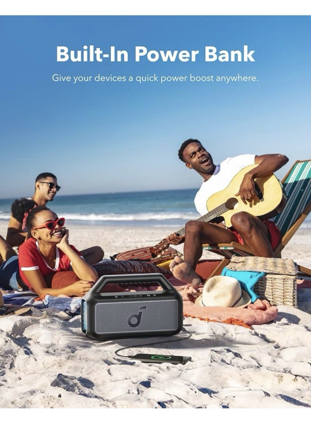 Soundcore Boom v2 Outdoor Speaker 80w Waterproof - 24 hour play - Open Box6