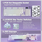 AULA S98 Pro Wireless Mechanical Gaming Keyboard with Screen, Knob, 96 Keys 23