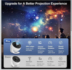 Proyector Galaxy Pro para dormitorio, proyector de estrellas planetario 13 en 11