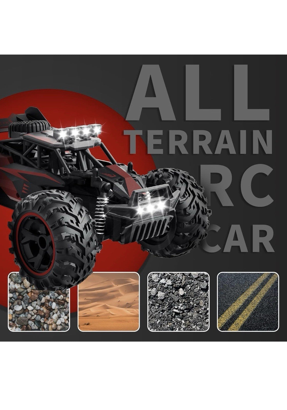 Carox Remote Control Car, 2.4GHz 25KM/H High Speed RC Car, 1:18 Off-Road Monster2