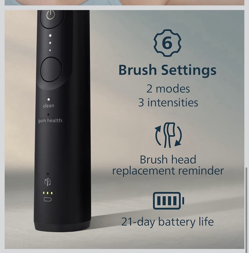 Philips Sonicare 5950 Rechargeable Electric Toothbrush 2 Brush Heads Black5