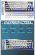 AULA WIN68 HE MAX - Hall Effect Gaming Keyboard with Magnetic Switch,0