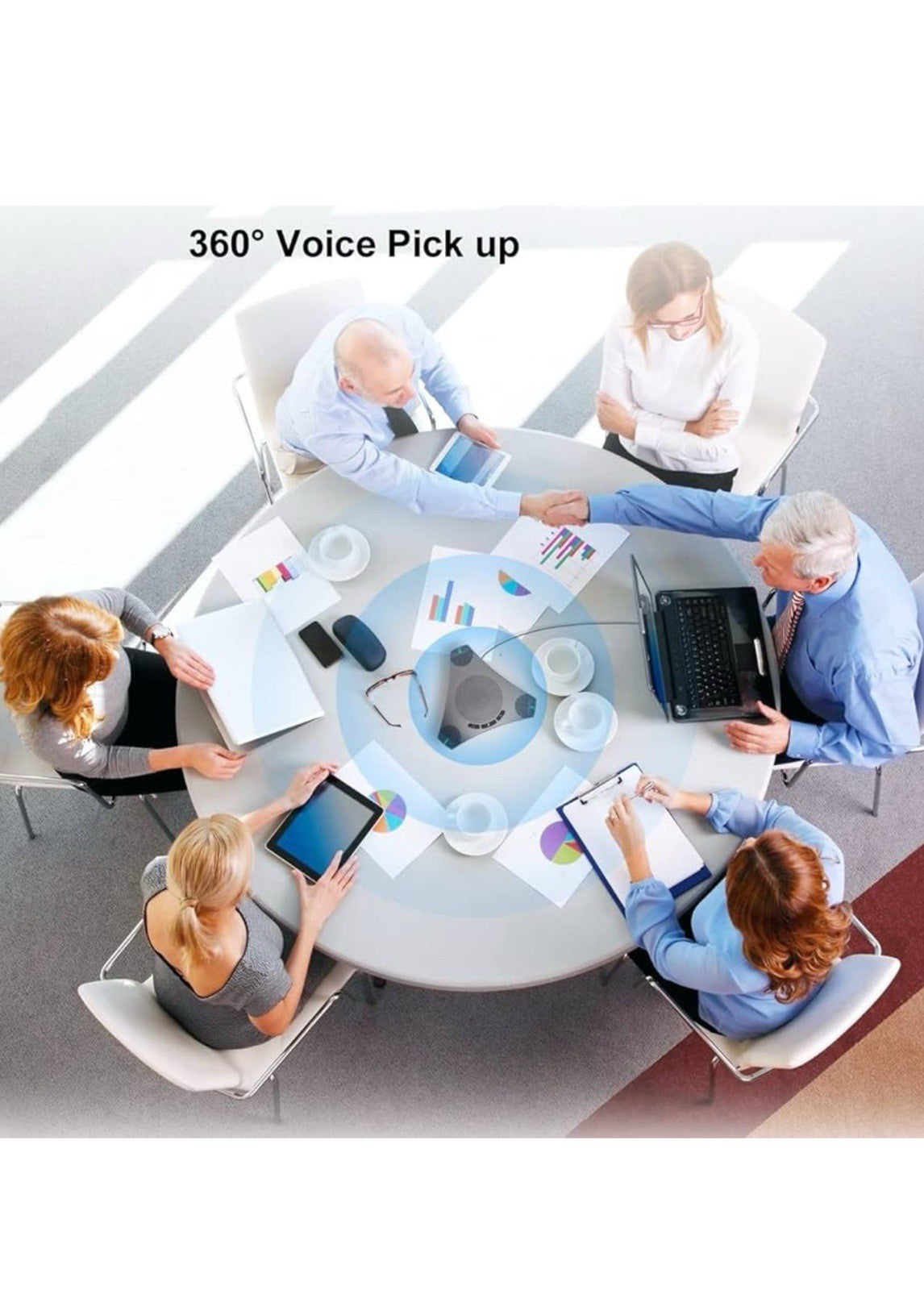 Altavoz y micrófono de conferencia, micrófono de altavoz USB omnidireccional3