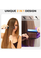 Cepillo alisador de pelo, alisador de pelo para mujer, peine de cerámica iónico8