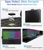 Baisla Funda para iPad de 10.ª generación con teclado de 10.9 pulgadas y iPad1