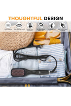 Cepillo alisador de pelo, alisador de pelo para mujer, peine de cerámica iónico6