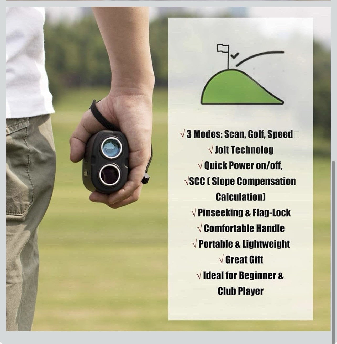 Gogogo Sport Vpro GS03 Laser Golf/Hunting Rangefinder, 1000/1200 Yards Laser5
