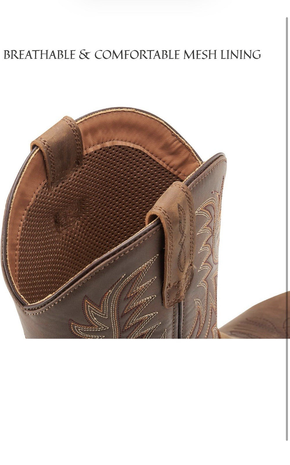 SUREWAY Botas vaqueras para hombre, botas occidentales de punta cuadrada para h5