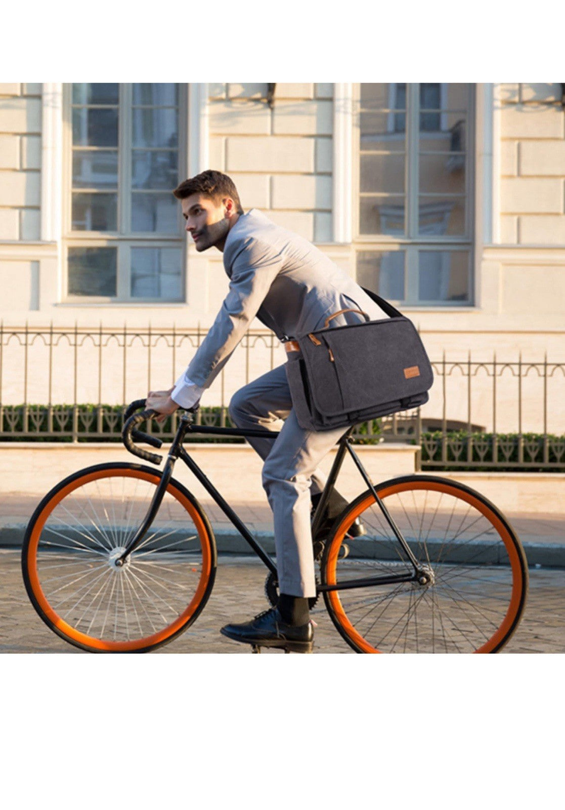 ESTARER Bolsa de mensajero para computadora de 17 a 17.3 pulgadas, resistente a6