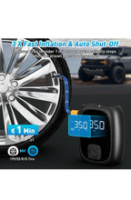 Compresor de aire portátil para inflado de neumáticos, inflado rápido, apagado a1