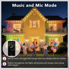300FT/90M Permanent Outdoor RGB Lights, IP67 Waterproof Smart Eave Lighting5