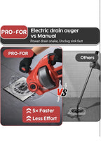 POPULO 20V Cordless Electric Drain Auger-Efficient 25Ft Auto-Feed Drain Snake wi3