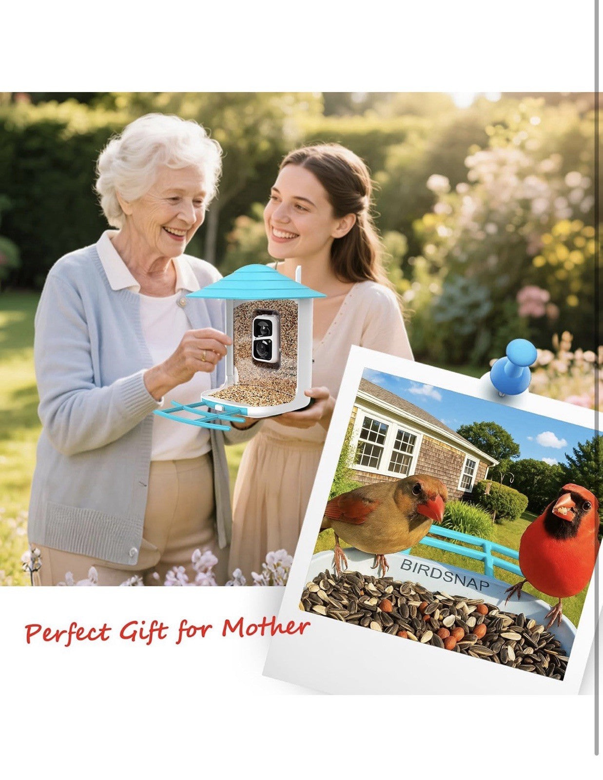  TUC Bird Feeder with Camera 2K HD, Solar Panel 32GB Card 4-in-1 Perch, 160°...8