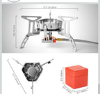 Estufa de campamento a prueba de viento estufa de gas para acampar al aire libre5
