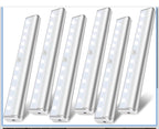 10 luces LED Batería para gabinete con sensor de movimiento (3 Pack)