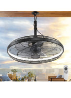 Outdoor Ceiling Fans with LED Lights & Remote Control, 20'' Gazebo Fan0