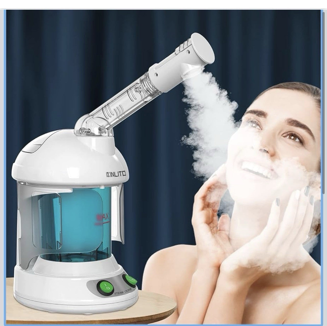 nano ionic facial steamer, Portable Facial Steamer With 360° Rotatable Arm0
