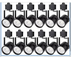 mirrea Bulb Replaceable LED Track Lighting Heads for Black H Type Rail Cylind...0